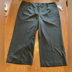 NWT Grace woman’s 20W wide leg cropped black pant 36” from waist to hem